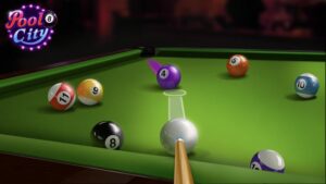 Pooking – Billiards City là game bida offline với phong cách chơi nhẹ nhàng