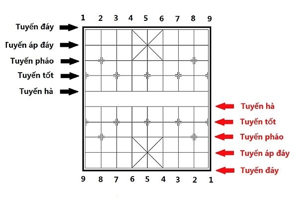 Cấu trúc của bàn cờ tướng