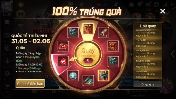 Nhận Ruby từ quà tặng trong một số dịp đặc biệt