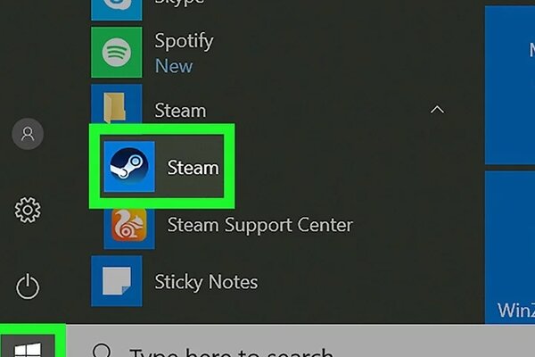 Mở ứng dụng Steam