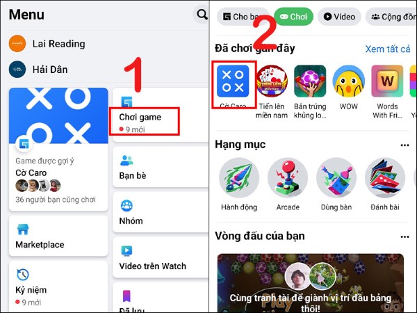 Cách chơi game trên Facebook qua điện thoại