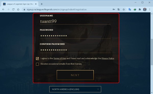 Hướng dẫn tạo tài khoản Riot Client mới