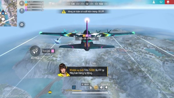 Hướng dẫn cách chơi free fire khi ở trên máy bay