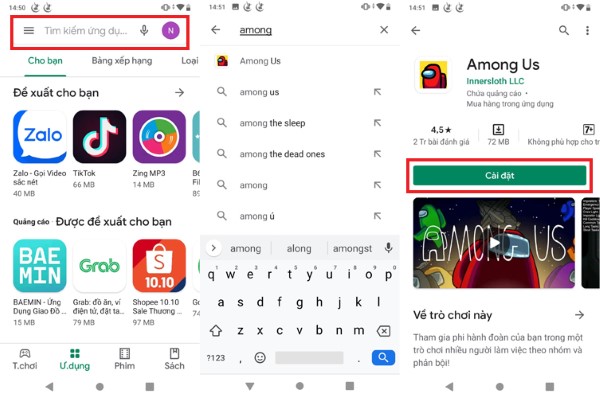 Cách tải Among Us trên Android