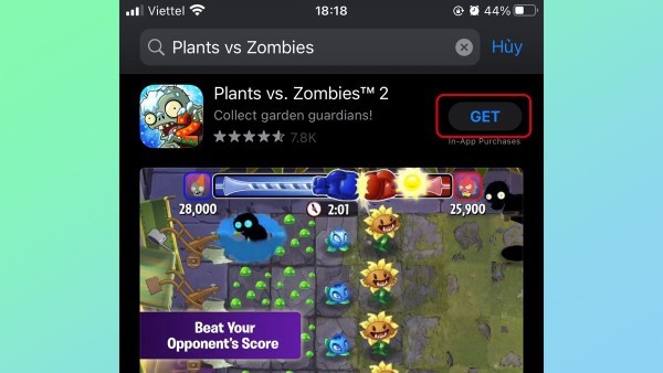 Cách tải game plants vs zombies cho iOS