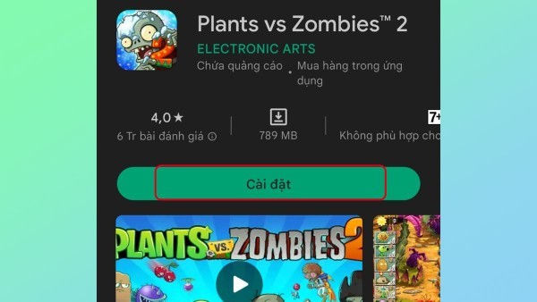 Cách tải game plant vs zombie cho Android