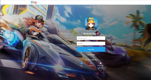 Đăng nhập vào Zing Speed PC